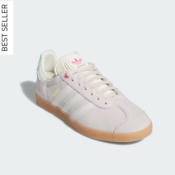 NWT Adidas Gazelle Valentine’s Putty Mauve Ivory Pink Sneakers Sz Women’s 7.5 - Picture 3 of 15